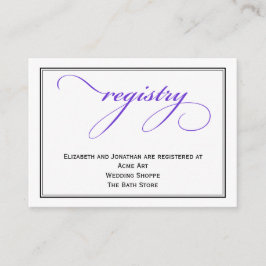 Lila Skriptregisterkarte Begleitkarte