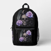 LILA SKULL COOLER BEDRUCKTER RUCKSACK (Vorderseite)