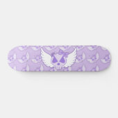 Lila Skull mit Flügelskateboard Skateboard (Horizontal)