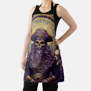 Lila Skull Pirate Schürze