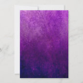 Lila Skull Save the Date Halloween Hochzeit (Rückseite)