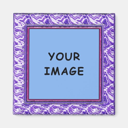 Lila Skulptur Foto Magnet (Vorne)