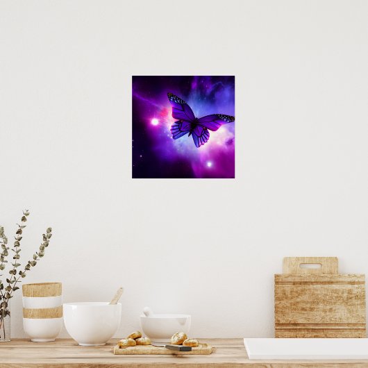 Lila Sky Butterfly Poster (Küche)