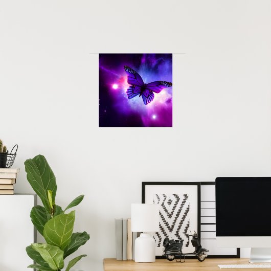 Lila Sky Butterfly Poster (Heimbüro)