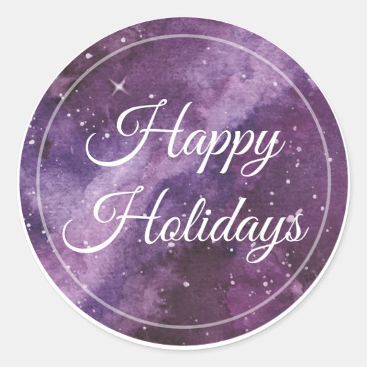 Lila Sky Holiday Umschlag Aufkleber / Aufkleber (Vorderseite)