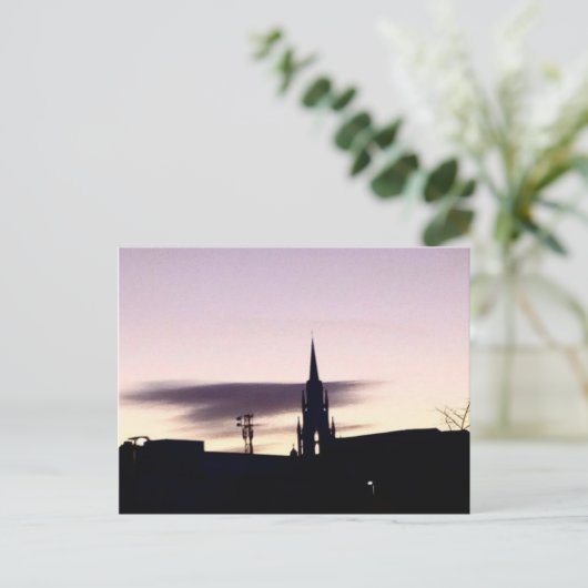 Lila Sky Postkarte (Stehend Vorderseite)