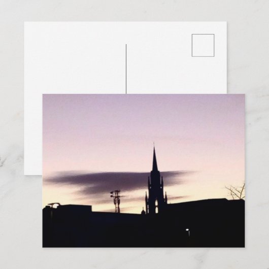 Lila Sky Postkarte (Vorne/Hinten)