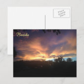 Lila Sky Sunset Postcard Postkarte (Vorne/Hinten)