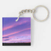 Lila Sky Sunset Schlüsselanhänger (Rückseite)