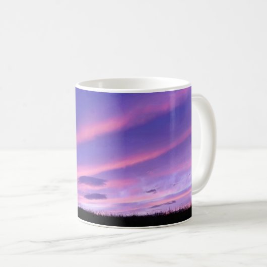 Lila Sky Sunset Tasse (VorderseiteRechts)