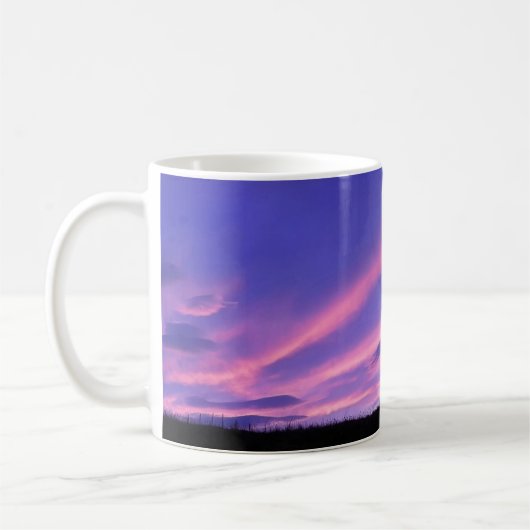 Lila Sky Sunset Tasse (Links)