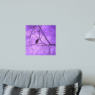 Lila Sky-Trees-Fotografie von Black Crow Leinwanddruck