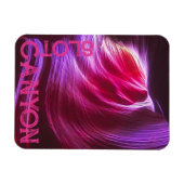 Lila Slot-Canyon Rosa Text oder Ihr Foto & Text Magnet (Horizontal)