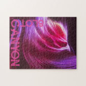 Lila Slot-Canyon Rosa Text oder Ihr Foto & Text Puzzle (Horizontal)