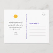 Lila Sloth Boho Rainbow Birthday Niedlich Vielen D Postkarte (Rückseite)