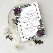 Lila Smaragdgrüner Marmorwald Einladung