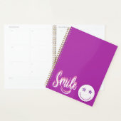 Lila Smile Star Emoji Undatierter Planer (Anzeige)