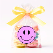 Lila Smiley One Happy Typ/Gal Birthday Stickers