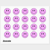 Lila Smiley One Happy Typ/Gal Birthday Stickers (Blatt)