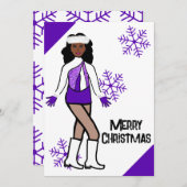 Lila Snow Dancer Urlaubskarte Feiertagskarte (Vorne/Hinten)
