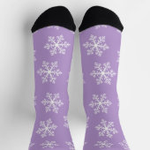 Lila Snowflake-Crew-Socken Socken (Oben)