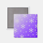 Lila Snowflake Magnet (Vorderseite/Rückseite)