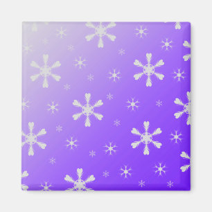 Lila Snowflake Magnet