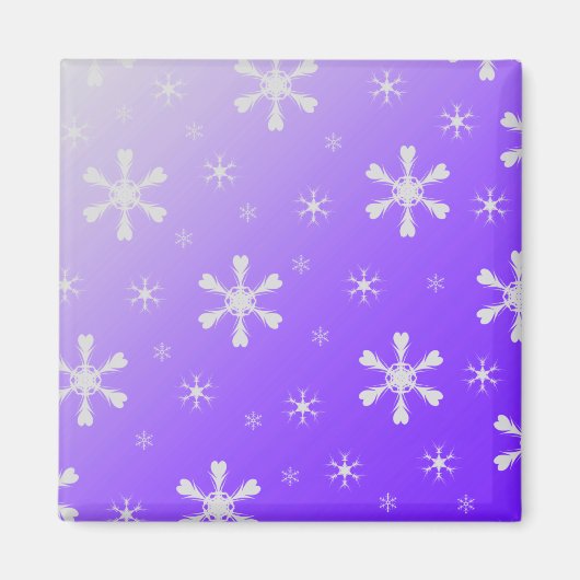 Lila Snowflake Magnet (Vorne)