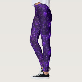 Lila Snowflake Medley Ladys Leggings