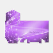 Lila Snowflake Muster Weihnachtsgeschenk Box Geschenkschachtel (Ungefaltet)