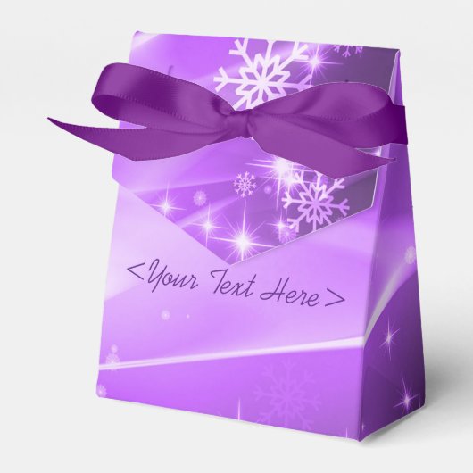 Lila Snowflake Muster Weihnachtsgeschenk Box Geschenkschachtel (Vorderseite)