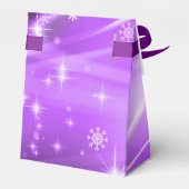Lila Snowflake Muster Weihnachtsgeschenk Box Geschenkschachtel (Rückseite)