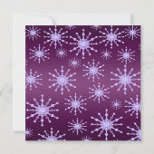 Lila Snowflake & Tiara Design Einladung zum Geburt (Rückseite)