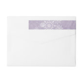 Lila Snowflake-Wirbel - Holiday Address Labels (Rückseite)
