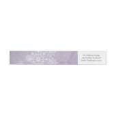 Lila Snowflake-Wirbel - Holiday Address Labels (Person)