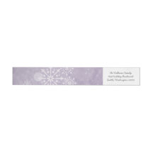Lila Snowflake-Wirbel - Holiday Address Labels