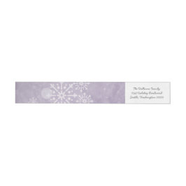 Lila Snowflake-Wirbel - Holiday Address Labels