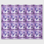 Lila Snowman in der Winter-Szene Geschenkpapier (Flach)