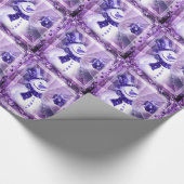 Lila Snowman in der Winter-Szene Geschenkpapier (Ecke)