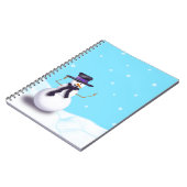 Lila Snowman Notizblock (Linke Seite)