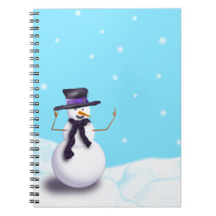 Lila Snowman Notizblock