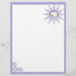 Lila Snowman Snowflakes