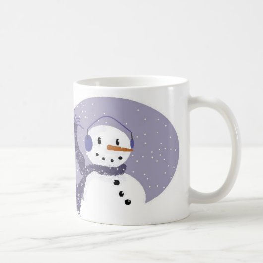 Lila Snowman-Tasse Kaffeetasse (Rechts)