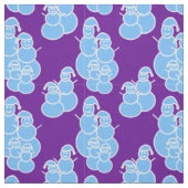 Lila Snowmen-Gewebe Stoff (Muster)