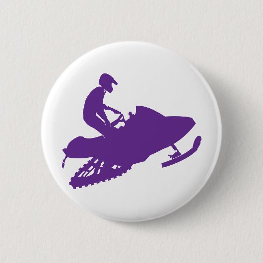 Lila-Snowmobiler Button (Vorderseite)