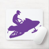 Lila-Snowmobiler Mousepad (Mit Mouse)