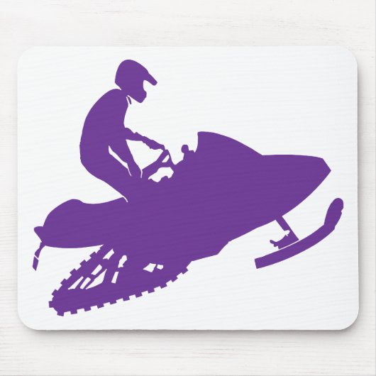 Lila-Snowmobiler Mousepad (Vorne)