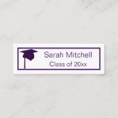 Lila Sockel - Abschluss Name Karten einfügen (Vorderseite)