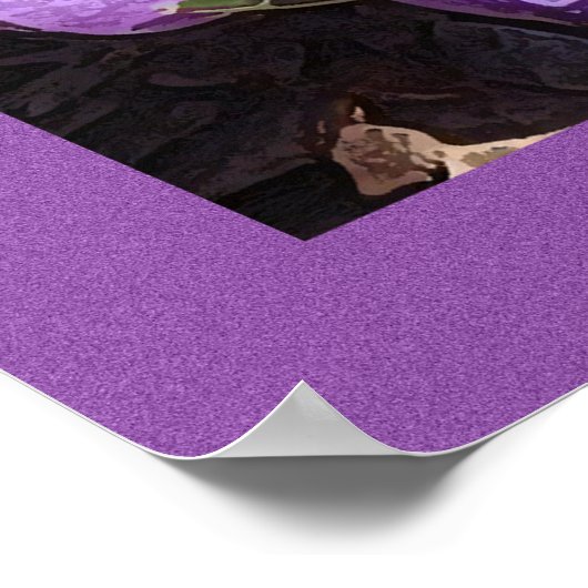 Lila Sofa-Blume Poster (Ecke)