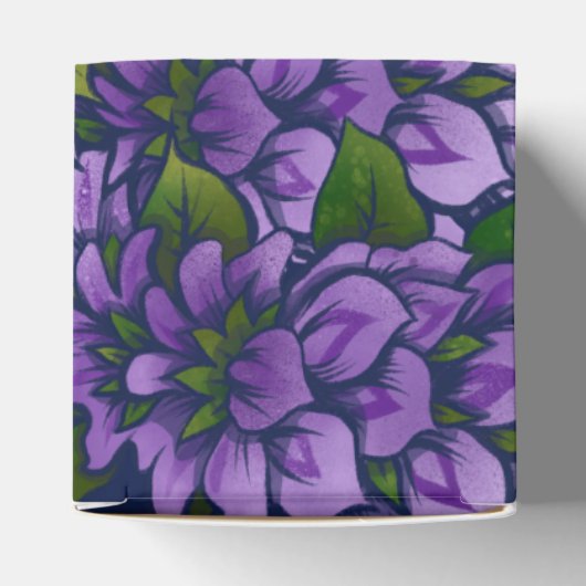 Lila Sommer Flora und Fauna Geschenkschachtel (Oben)